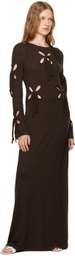 J.Kim Brown Petal Maxi Dress