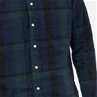 Gitman Vintage Men's Button Down Madras Check Shirt in Black Watch Check