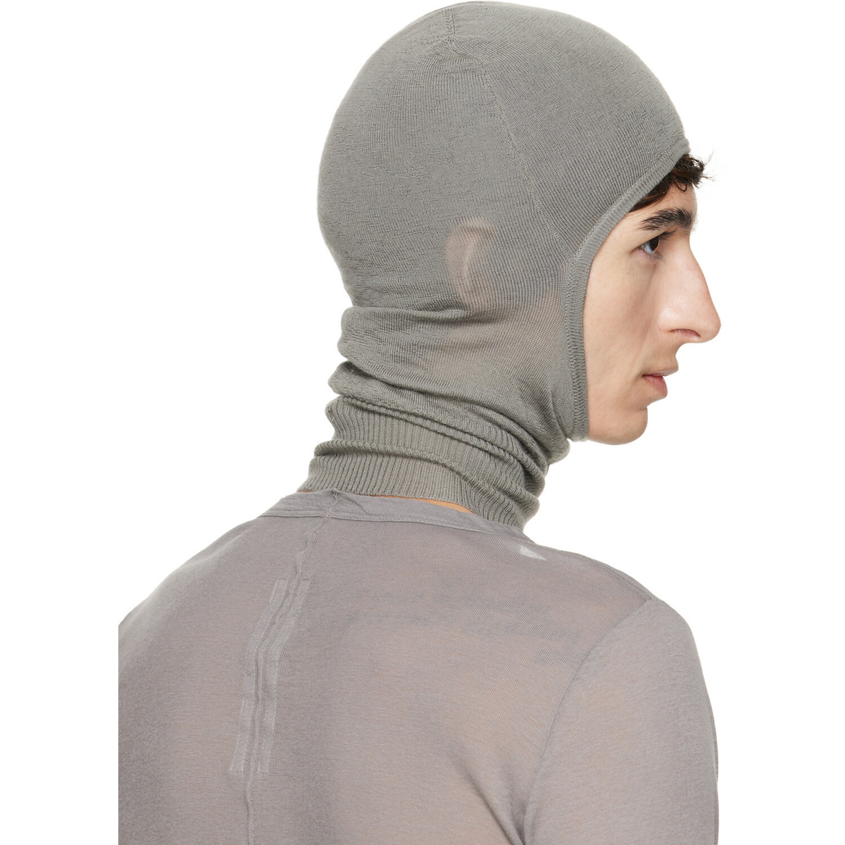 Rick Owens Taupe Tower Skull Balaclava