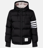 Thom Browne 4-Bar hooded quilted down jacket