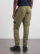 Stone Island - Tapered Stretch-Cotton Shell Cargo Trousers - Green