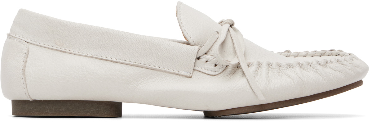 A.P.C. White 'Les Mocassins Souples' Loafers