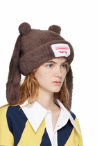 Charles Jeffrey LOVERBOY Brown Fluffy Chunky Rabbit Beanie