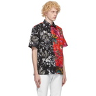 MSGM Black and Red Monster Plant Short Sleeve Shirt