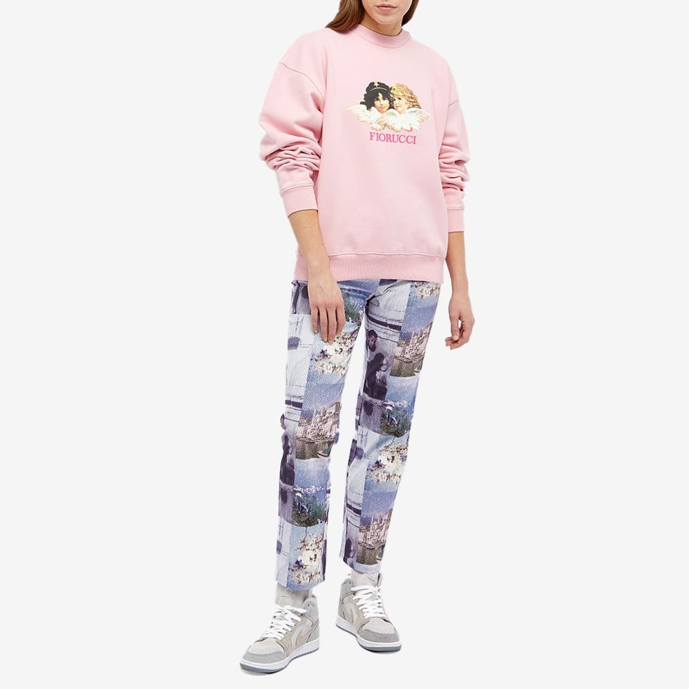 Fiorucci Women's Classic Angel Crew Sweat in Pink Fiorucci