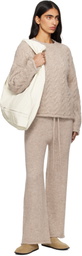 Lauren Manoogian Beige Cable Crewneck Sweater