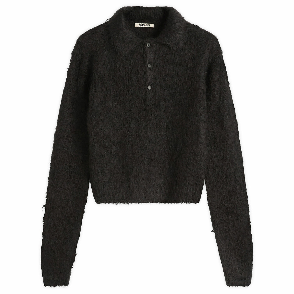 AURALEE Hard Twist Cotton Gauze Short Polo Auralee