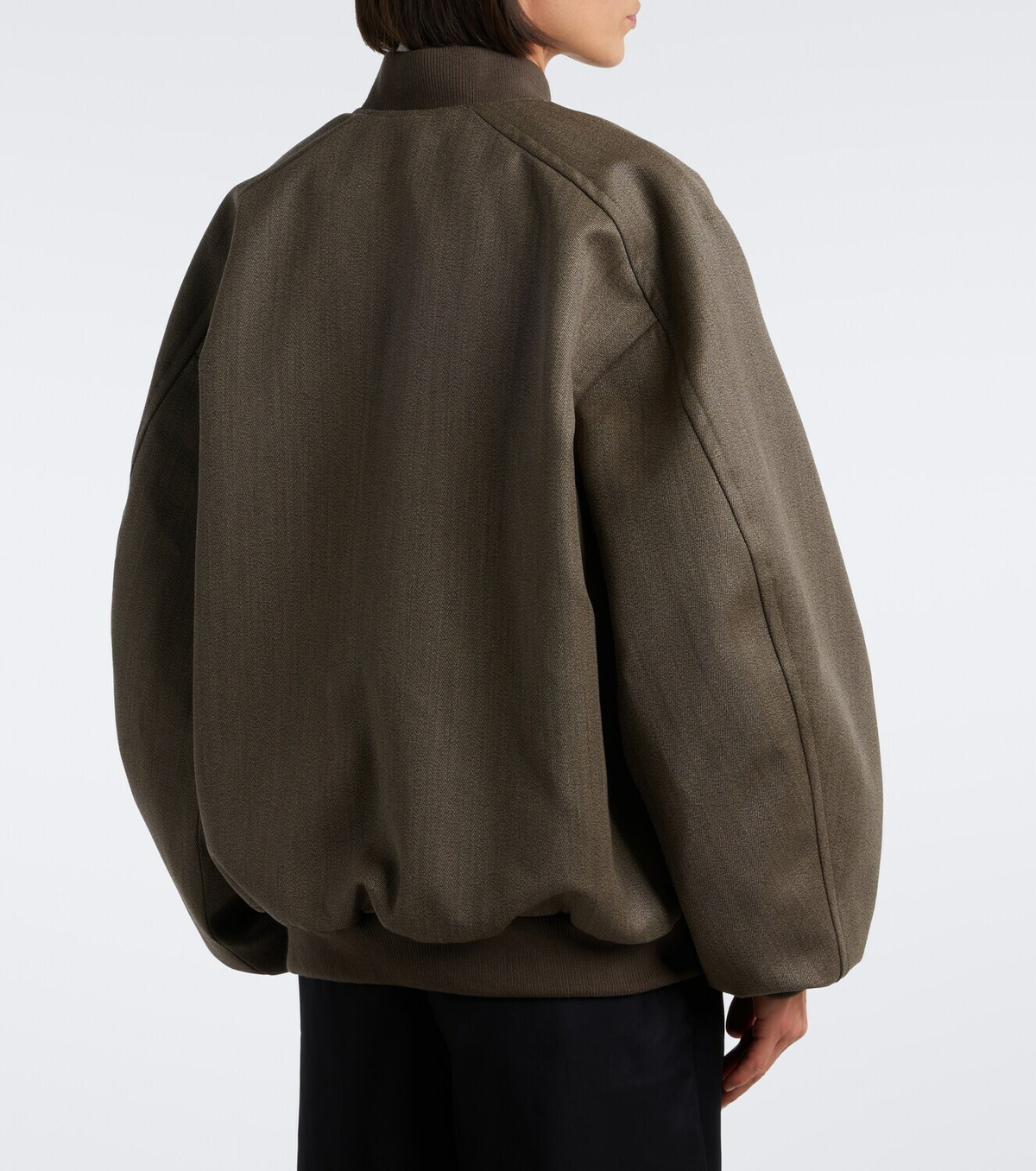 The Frankie Shop Elinor oversized wool bomber jacket