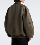 The Frankie Shop Elinor oversized wool bomber jacket
