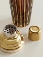 L'Objet - Prism Glass and Gold-Tone Cocktail Shaker
