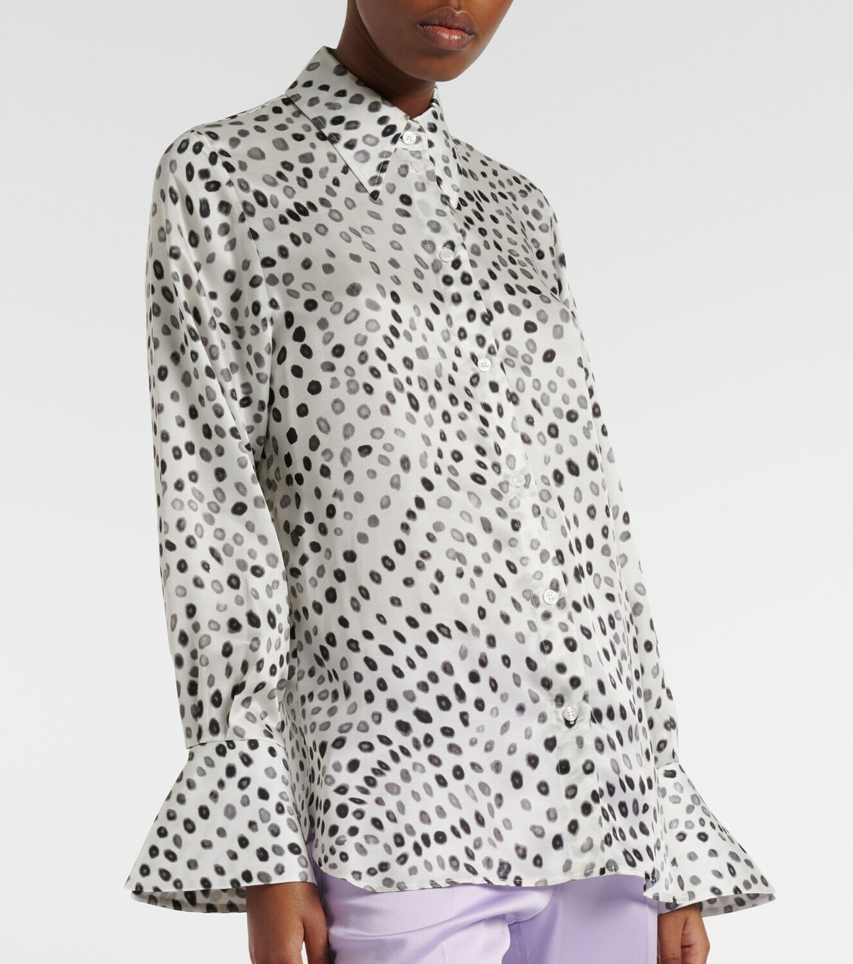 Nina Ricci Printed satin blouse