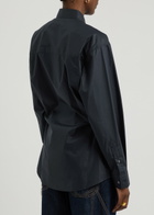 Darkpark Anne Cotton-poplin Shirt Navy
