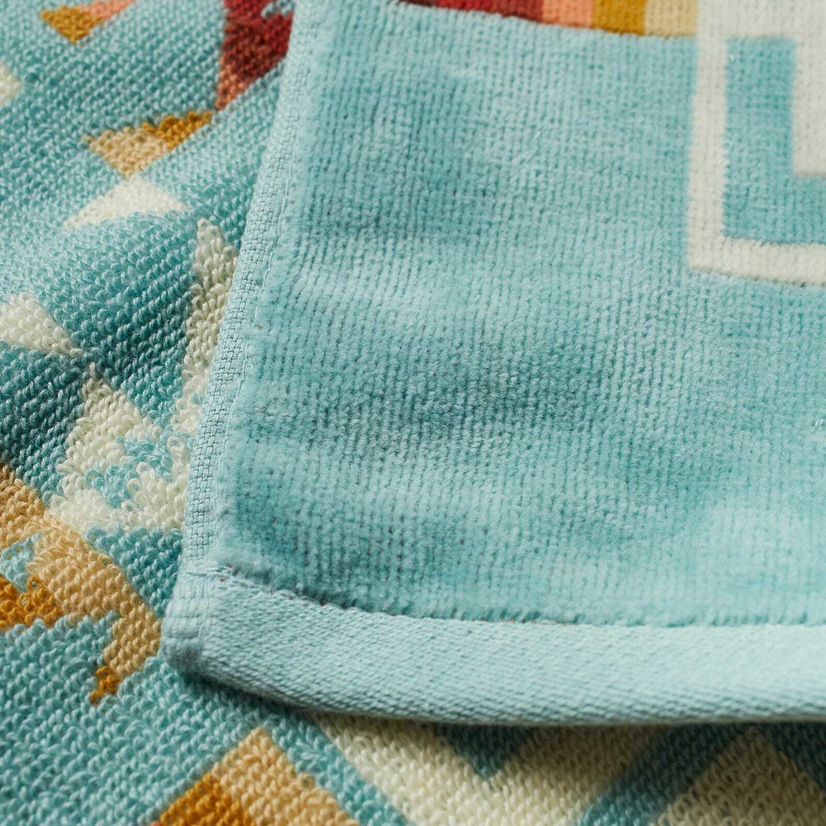 Pendleton Jacquard Wash Cloth in Aqua
