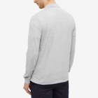 Lacoste Men's Long Sleeve Classic Pique Polo Shirt in Silver Marl
