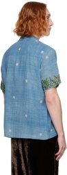 Karu Research Blue Hand-Embroidered Shirt