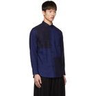 Blue Blue Japan Indigo Flannel Cut-Over Shirt