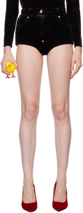 Photo: Pushbutton Black Micro Shorts