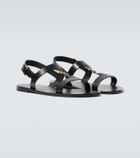 Saint Laurent Cassandre leather sandals