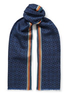 PAUL SMITH - Virgin Wool and Silk-Blend Jacquard Scarf