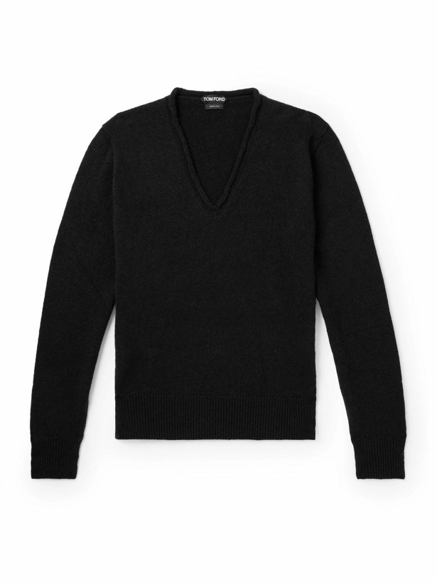 Photo: TOM FORD - Slim-Fit Cashmere and Silk-Blend Sweater - Black