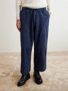 Cherry Los Angeles - Parachute Wide-Leg Herringbone Cotton Trousers - Blue