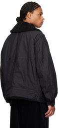 Engineered Garments Black Twill B3 Bomber Jacket