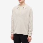 A Kind of Guise Men's Nikiski Knit Polo Shirt in Beige Melange