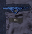 Hugo Boss - Slim-Fit Mélange Cotton and Wool-Blend Blazer - Blue