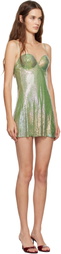 Poster Girl Green & Blue Benny Chainmail Minidress