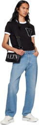 Valentino Garavani Black 'VLTN' Messenger Bag