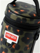 KENZO - Floral-Print Faux Leather Messenger Bag
