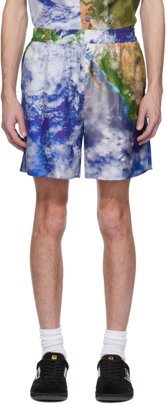 Photo: Balmain Multicolor Earth Print Shorts