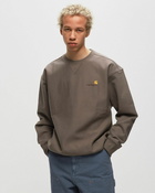 Carhartt Wip American Script Sweat Brown - Mens - Sweatshirts