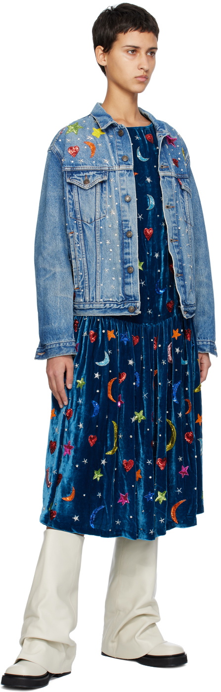 Caro Editions Blue Upcycled Denim Jacket
