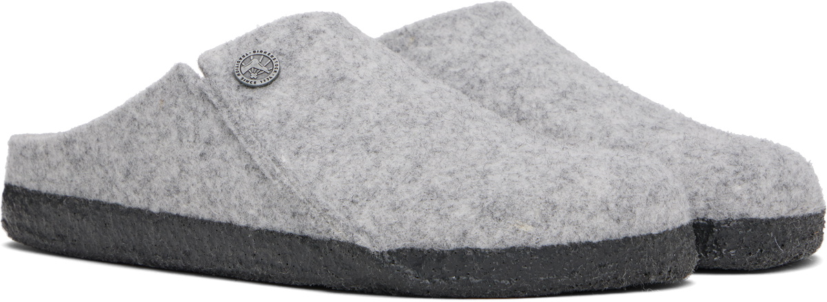 Birkenstock Gray Narrow Zermatt Slippers