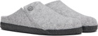 Birkenstock Gray Narrow Zermatt Slippers