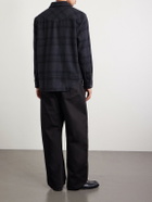 Nili Lotan - Travis Checked Cashmere Shirt - Black