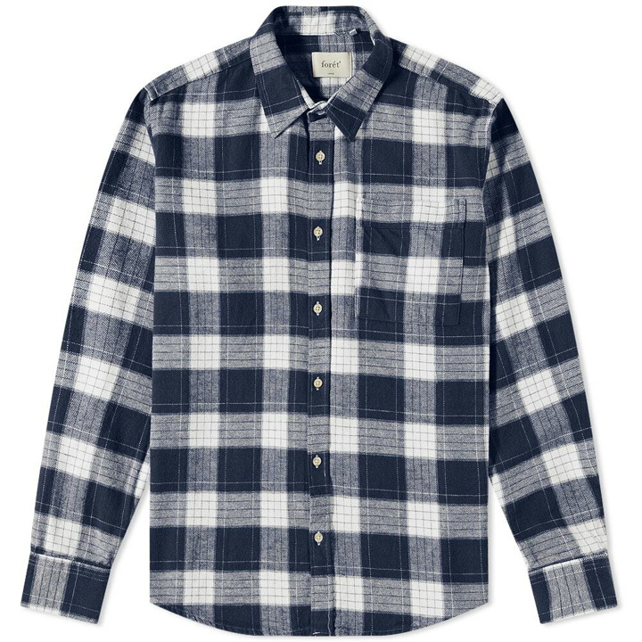 Photo: Foret Men's Dale Check Shirt in Navy