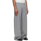 MM6 Maison Margiela Gray Logo Patch Sweatpants
