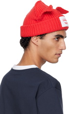 Charles Jeffrey LOVERBOY Red Chunky Ears Beanie