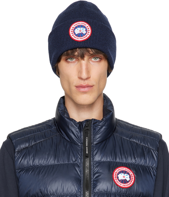 Photo: Canada Goose Navy Arctic Beanie