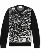 Alexander McQueen - Wool-Blend Jacquard Sweater - Black