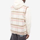 Butter Goods Men's Reversible Hairy Plaid Vest in Brown/Pink