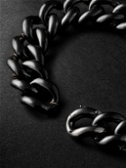 SHAY - Blackened Gold, Ceramic, Sapphire and Diamond Bracelet