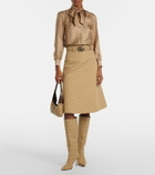 Gucci Bombshell GG Canvas knee-high boots