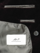 Mr P. - Double-Breasted Cotton-Velvet Tuxedo Jacket - Brown