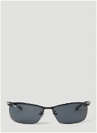 Ray-Ban - RB3183 Semi Rimless Sunglasses in Black