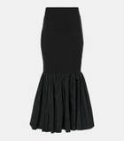 Staud Hawthorne taffeta-trimmed ponte maxi skirt