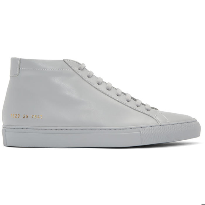 Photo: Common Projects Grey Original Achilles Mid Sneakers 