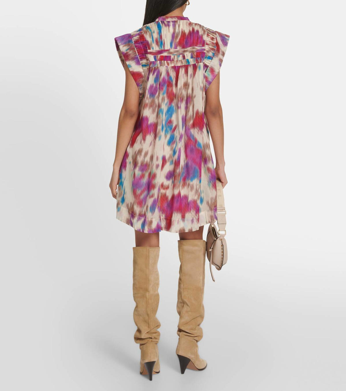 【ISABEL MARANT ETOILE】チェック cotton-voile ミニ ドレス Isabel Marant Etoile Womens Pamela Voile Floral Printed Wrap